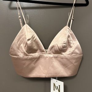 Meshki Nova Satin Crop Top | Brand New With Tags | Size M